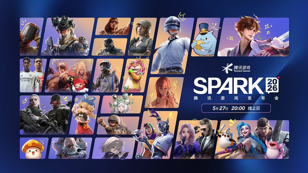 DerlingVALM's tweet photo. Tencent SPARK gaming conference has officially been announced!

May 27 / 20:00 CST (China)

Expect new game reveals, updates, and major announcements from Tencent’s upcoming lineup.

#Spark2026 #ValorantMobile #valm #VALORANT #VALORANT募集 https://t.co/lIoYnFZfpC