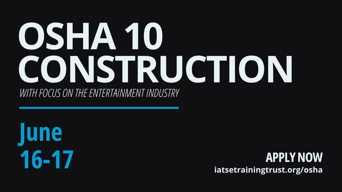 IATSETTF's tweet photo. Our next OSHA 10 Construction class is less than a month away! Sign up for this Zoom class today to reserve your spot.

📅 Dates: June 16-17, 2026
📍 Location: Zoom
💲 Cost: Free for participants
Apply: https://t.co/5tzLQJksni https://t.co/uqa5QX5XDi