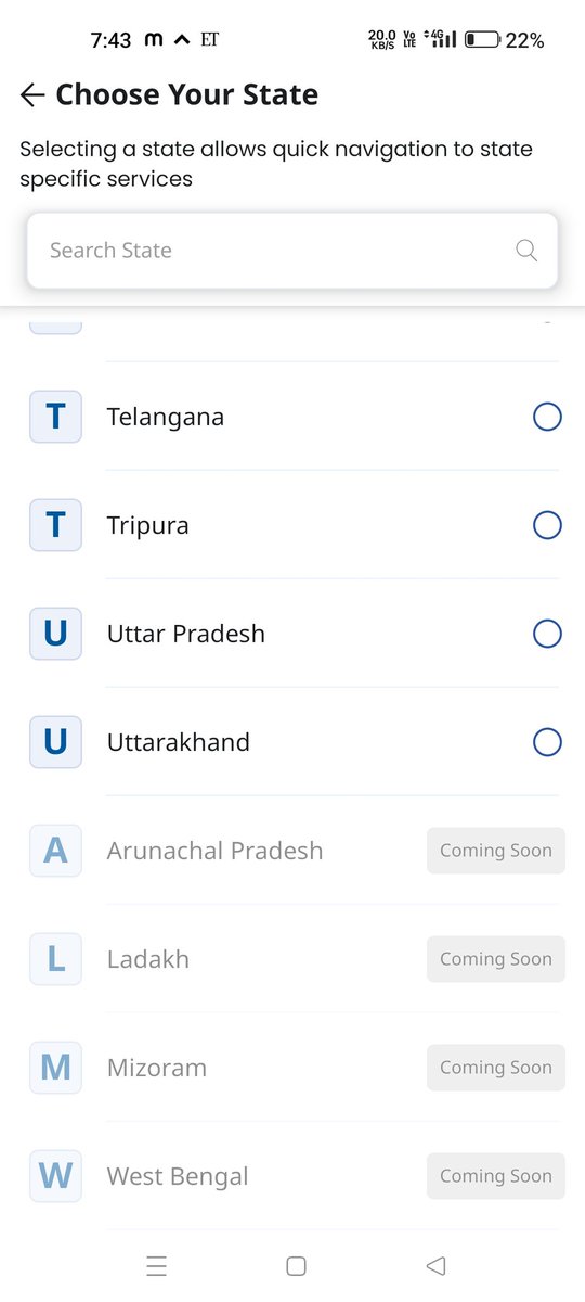 New_India22's tweet photo. Only west Bengalis left in the umang app. @SuvenduWB @narendramodi . Please do it sir https://t.co/WpuAKrCVR4