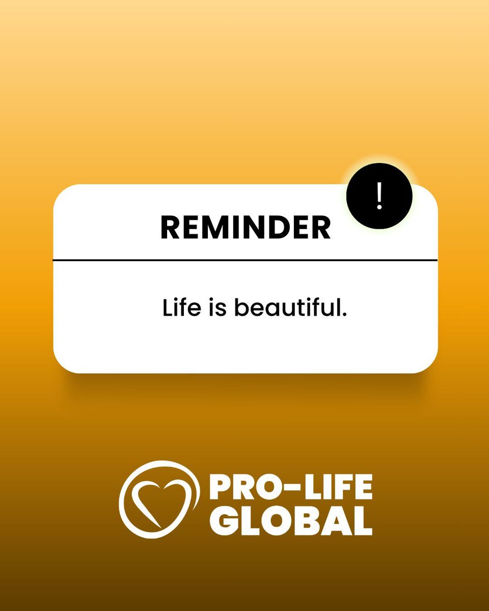 ProLifeGlobal's tweet photo. In a world that moves fast and often overlooks the quiet miracles, take a moment to remember what truly matters.

Every heartbeat points to something deeper: that life is worth protecting, worth cherishing, and worth celebrating in all its beauty.

#LifeIsPrecious https://t.co/CNkXFMBt40
