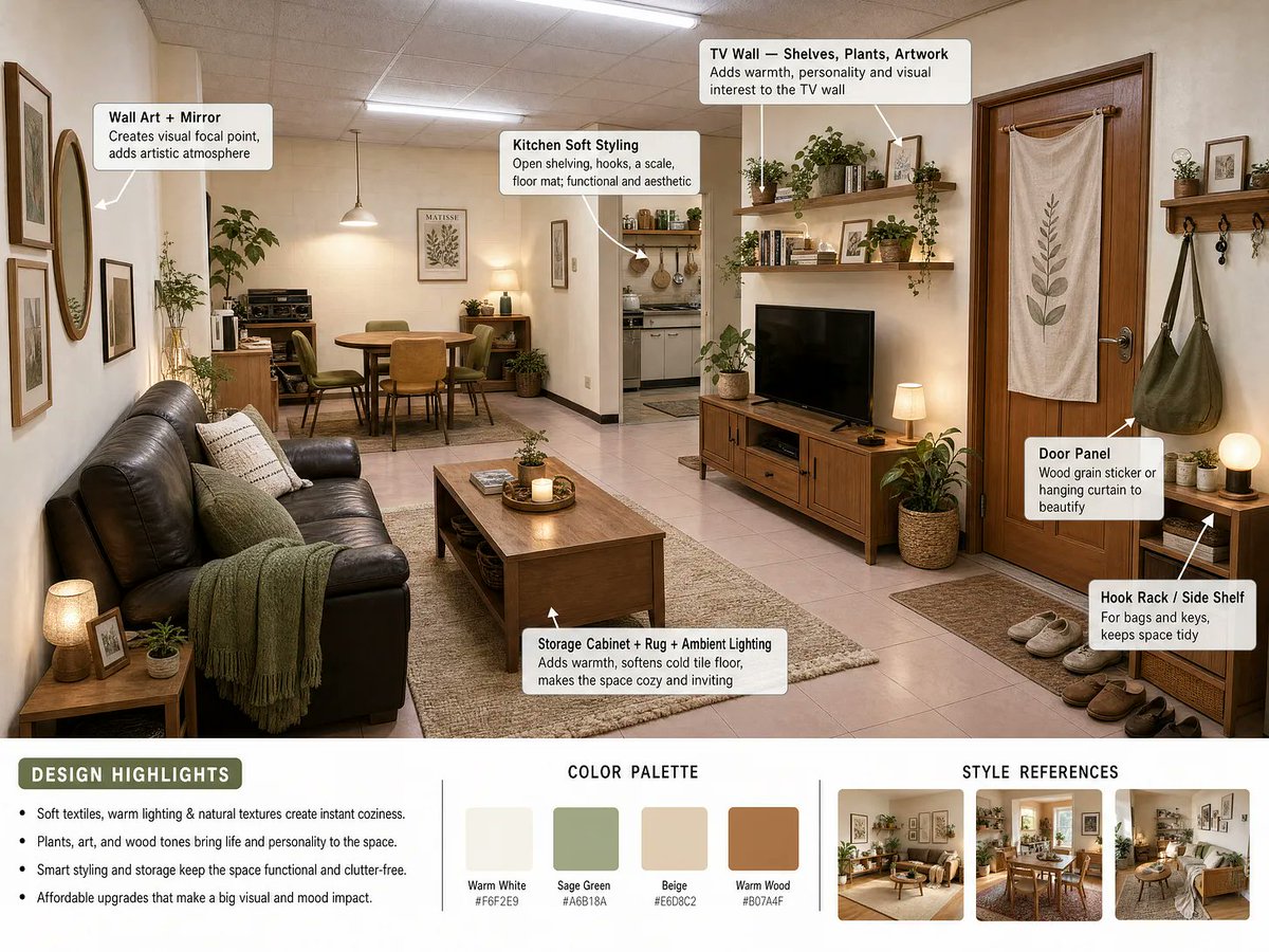 Use this Image Prompt for Interior design/renovation No renovation. No ...