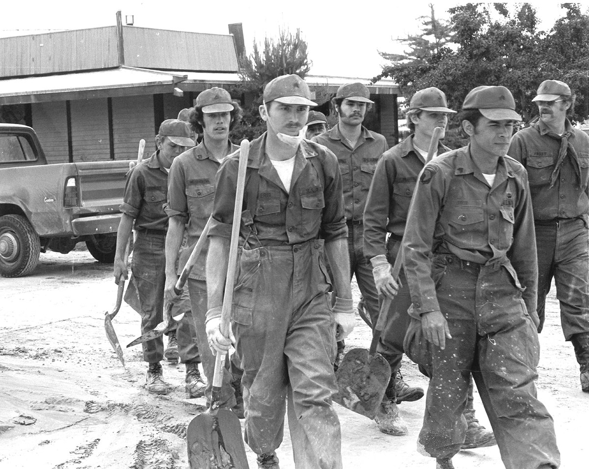 WANationalGuard's tweet photo. Today, we remember those affected by the eruption and honor the Guardsmen whose selfless service helped Washington recover from one of the most devastating natural disasters in American history.

#MountStHelens #WashingtonNationalGuard #NationalGuard #OnThisDay #History https://t.co/znyhhYAbxn