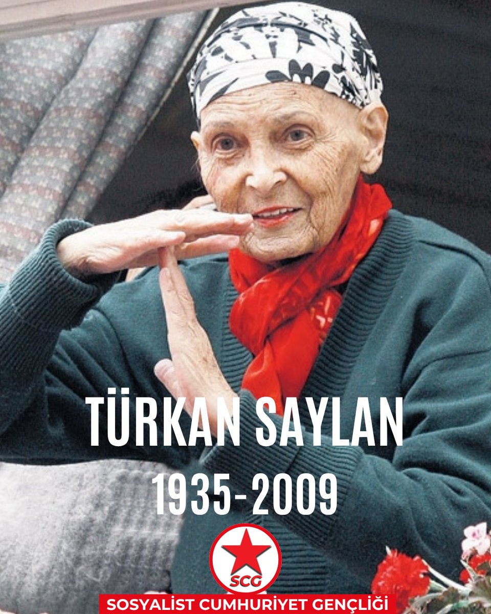 ResmiSCG's tweet photo. Atatürk devrimlerinin yılmaz savunucusu Türkan Saylan'ı saygı ve sorumlulukla anıyoruz. 
Türkan anne bizim mücadelemizde yaşıyor! https://t.co/qsTmr19dhA