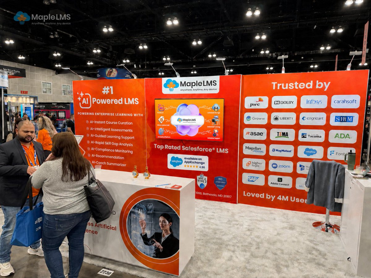 maplelms's tweet photo. Day 1 at #ATD26 LA 🚀

Great conversations and exciting discussions on the future of AI-powered enterprise learning.

Excited to showcase how #MapleLMS is transforming workplace learning at scale!

#AIinLearning #LND #FutureOfWork https://t.co/GNXFqcT9De