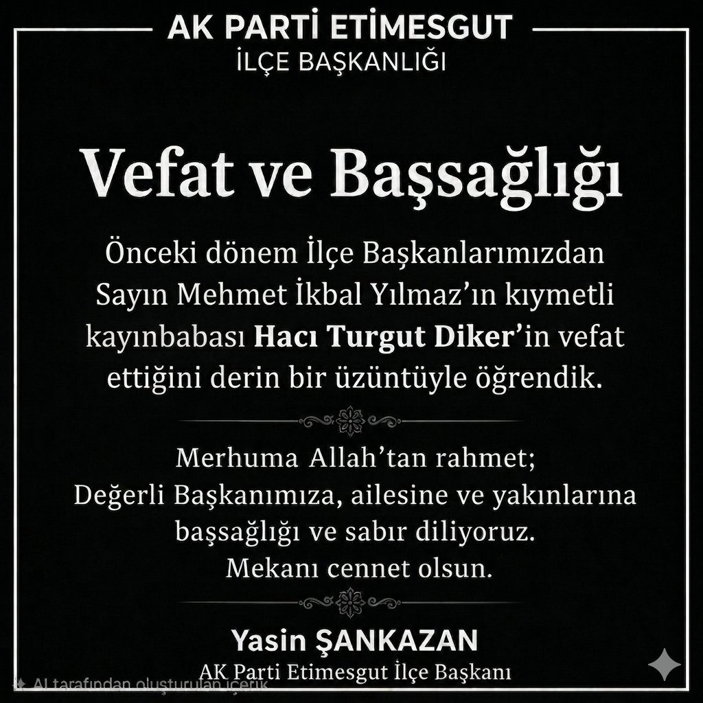 AK PARTİ ETİMESGUT 🇹🇷 tweet media