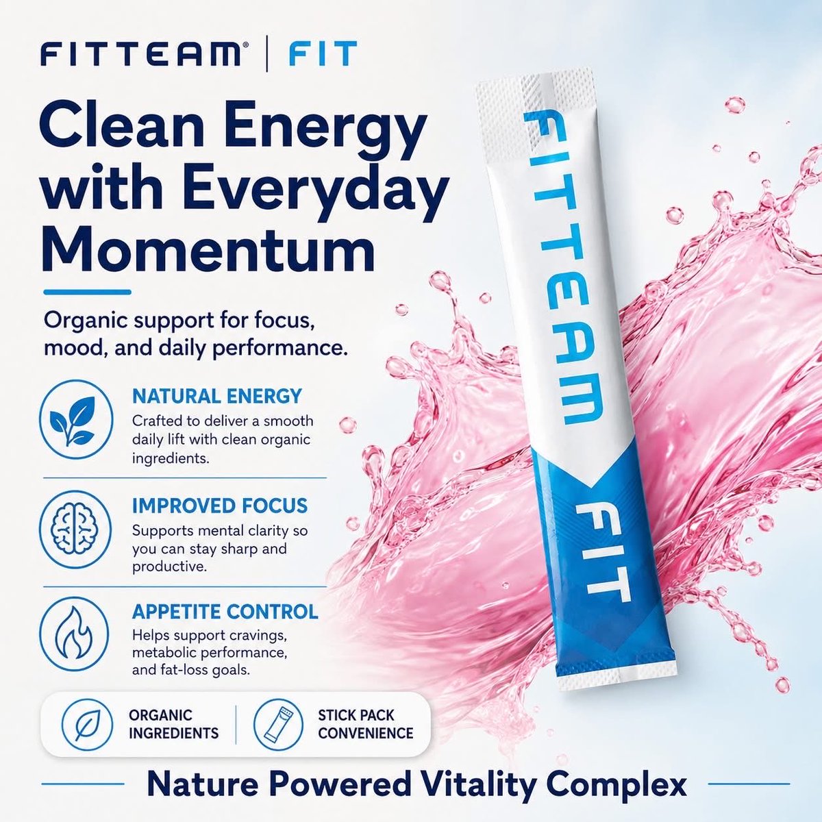 fitteamglobal's tweet photo. Tired of energy drinks that leave you wired then wiped? FITTEAM FIT changed the game ✨ 

USDA organic, zero crash, and flavor that makes me actually excited for your daily sip. Hello, better days!

Drop a 🔥 if you’re ready to upgrade your energy! 

#fitteam #fitteamfit https://t.co/itTNJVGDMf