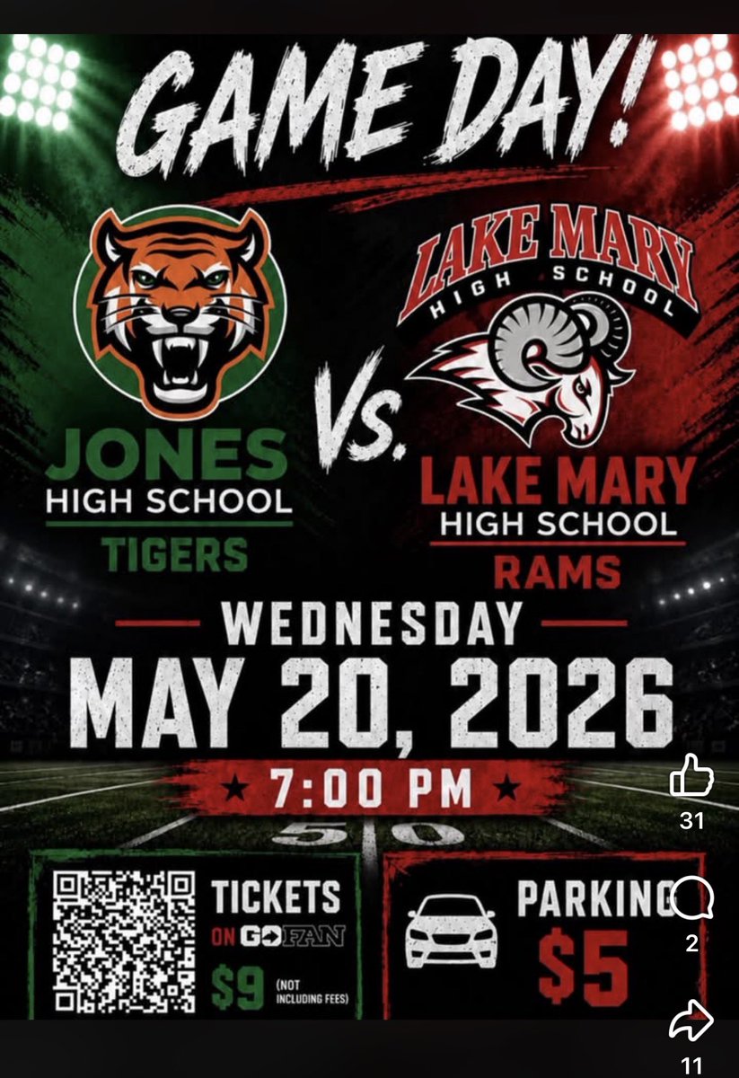 Jones Tigers Football tweet media