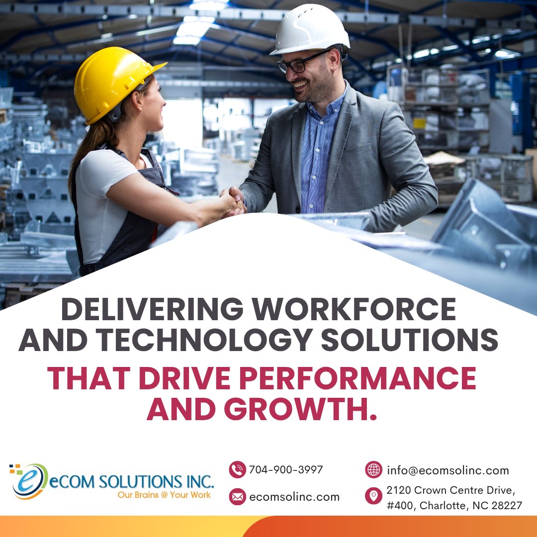 eCom_Sol_Inc's tweet photo. At eCom Solutions Inc, we understand that business success starts with the right people, the right strategy, and the ability to adapt in a rapidly evolving world.

#eComSolutionsInc #TalentSolutions #Staffing #Consulting #Innovation #BusinessGrowth #WorkforceSolutions #Success https://t.co/AkHweh57PF