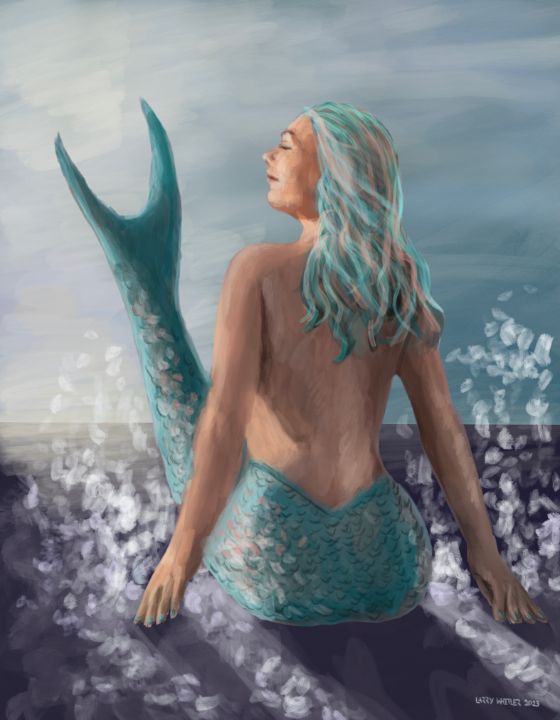 LarryWhitler's tweet photo. Art of the Day! "Mermaid Evening". Buy at: https://t.co/8oHlf7KU4n https://t.co/kwvyC3V27r