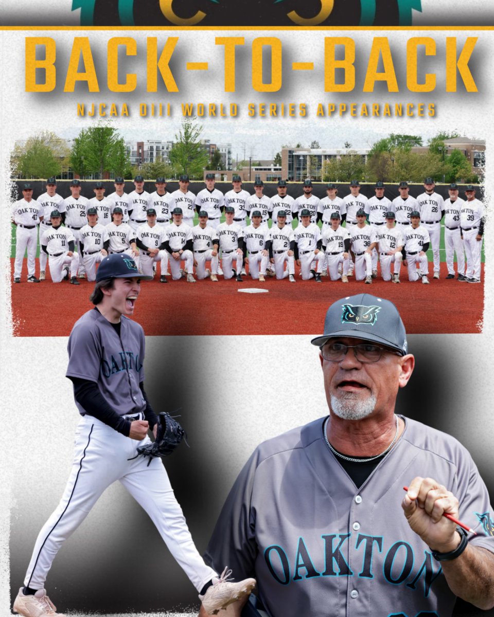 OaktonOwls's tweet photo. 😤Saturday the Owls qualified for a trip to the NJCAA DIII World Series in back-to-back years🤯 And, the 6th time in 8 years👏🏾 https://t.co/SyWhKMfitn
