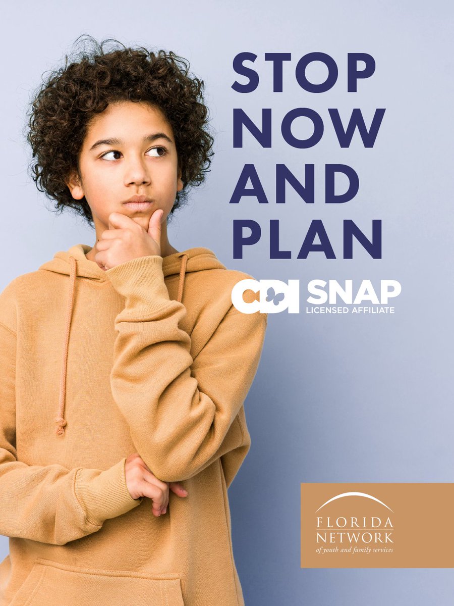 FloridaNetwork1's tweet photo. What if you could teach a child to stop, think and make a better choice before a bad choice becomes a bad outcome? 

That's exactly what Stop Now and Plan, or SNAP®, does. 🛑 Designed specifically for school settings, this 13-week, in-class program serves students ages 6-11, building skills to manage anger, handle peer pressure and deal with bullying. It meets kids where they are: in the classroom and out in the community. #TheNetworkWorks
