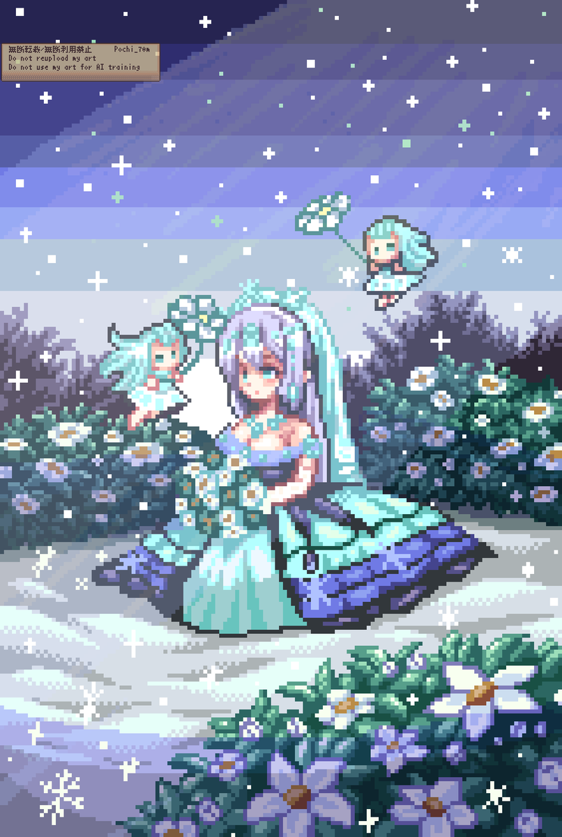 Pochi_70m's tweet photo. 白の花庭。
遊戯王OCGの六花聖ティアドロップのファンアート https://t.co/KV4hjBbvRm