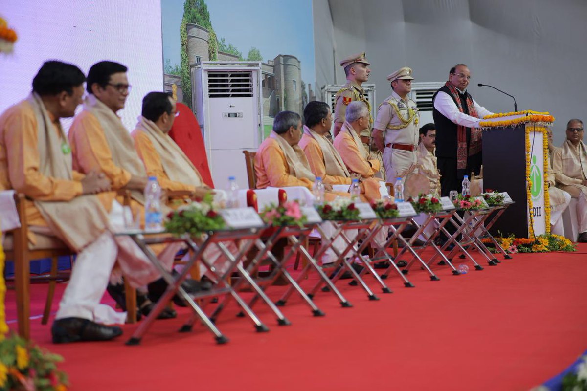 lg_ladakh's tweet photo. Addressed the young, bright students of graduating class of 2026, at the 25th Convocation of Entrepreneurship Development Institute of India (EDII), today in Ahmedabad. 

Exhorted the students to develop entrepreneurial approach to to find creative
solutions to the modern day problems. Also urged young generation of entrepreneurs, to make maximum use of technology and innovation and contribute to accelerating the restructuring and transformation of Indian economy.

Heartfelt congratulations to EDII, for not just producing qualified and trained professionals but also building human resource, which is the greatest asset for any country. EDII has proven, that entrepreneurship isn't an attribute, one is born with, it is a skill, that can
be acquired with proper training and
guidance.

Congratulations to all graduating students. I wish them a very successful and bright career ahead.