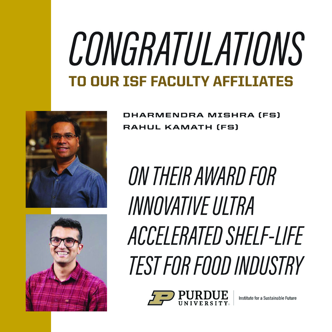 PurdueISF's tweet photo. Congratulations to #ISF affiliates Dharmendra Mishra and Rahul Kamath on receiving funding from NSF! @PurdueFoodSci https://t.co/oPmROg80y1