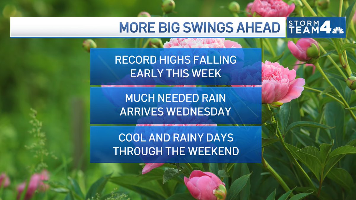 dougkammerer's tweet photo. The heat is for the next few days and Yes, the cooler weather with showers could be here just in time for Memorial Day weekend. Plus I'm talking about my summer outlook! How hot will it be, how many Hurricanes will we see. Lot's to talk about on NEWS4 at 4,5,6,730 and 11. https://t.co/pryalSVgqK