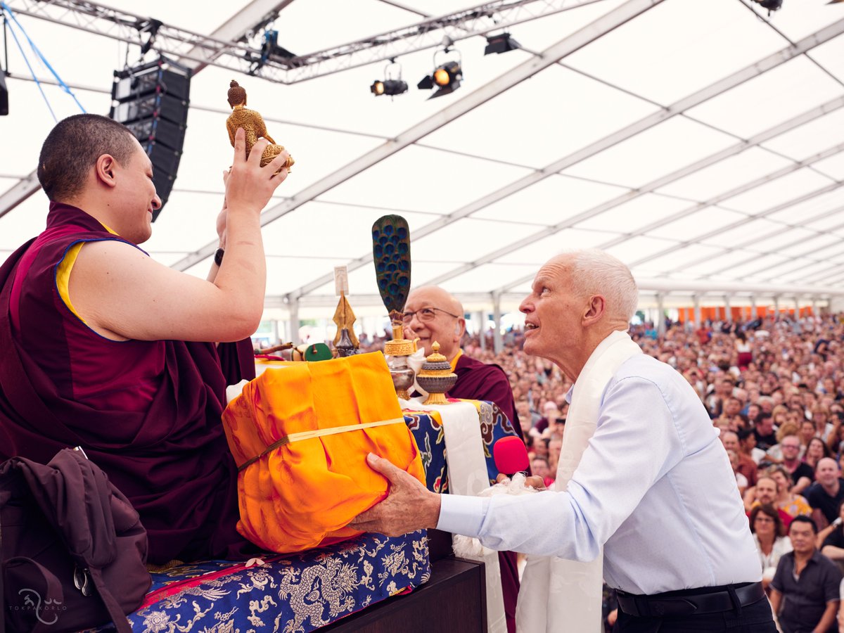 karmapaorg's tweet photo. Thaye Dorje, His Holiness the 17th Gyalwa Karmapa, shares a message on the passing of Lama Ole Nydahl.

Dear Dharma friends,
With deep sorrow, we received the news this morning that our dear Lama Ole Nydahl has passed beyond this life.

For more than five decades, Lama Ole worked tirelessly to bring the Buddha Dharma to innumerable people around the world. Through his courage, devotion, and boundless activity, he created countless access points to the Buddha’s teachings and to the Karma Kagyu lineage, allowing tens of thousands of students to establish a meaningful and lasting connection with the Dharma.

After meeting and spending several years with my predecessor, His Holiness the 16th Gyalwa Karmapa, Rangjung Rigpe Dorje, Lama Ole and Hannah dedicated their entire lives to fulfilling his wishes and bringing the Karma Kagyu teachings to the West and far beyond. Together, they carried the Buddha Dharma across continents with extraordinary dedication and unwavering trust in the lineage.

Through their activity, countless students found meaning, friendship, and a lifelong path through the Buddha’s teachings. Beyond his vast activity, everyone who met him will remember Lama Ole’s deeply human qualities; his honesty, directness, courage, humour, and his ability to inspire confidence and joy in others. The immense devotion that Lama Ole’s students continue to hold for him is itself a sign of the depth of his activity and dedication.

Many students now feel the pain of separation and loss. Yet I would like to remind everyone that the true way to cherish a teacher is not to cling to the outer person, but to recognise and preserve the essence of the teacher’s practice and realisation. As the Buddha himself taught, the deepest connection to the teacher is maintained through practicing the Dharma sincerely and keeping the teachings alive within one’s own experience. If you can do that, then wherever you turn, the teacher will still be there.

At this moment, I wish to express my heartfelt gratitude for our beloved Lama Ole’s life and activity, and my deepest condolences to all his students, friends, and loved ones around the world.

However, rather than focusing on the pain of separation, we should consider ourselves fortunate to have met such a teacher in this lifetime, and honour his legacy by continuing the values of courage, devotion, and openness that he embodied.

With prayers,
Thaye Dorje, His Holiness the 17th Gyalwa Karmapa

https://t.co/xbLWZPu4aF