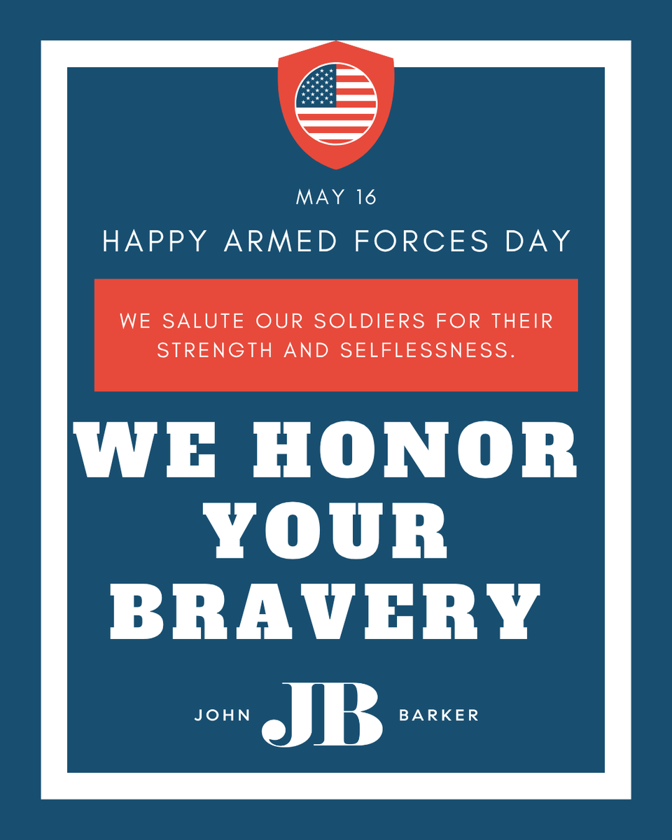 johnvbarker's tweet photo. Happy Armed Forces Day!

We honor your bravery!
.
.
.
#JohnBarker #Windermere #WindermereYarrowBay https://t.co/jEJ7mL3PoM