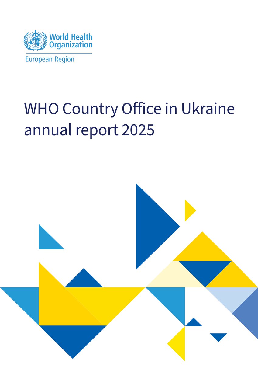 WHOUkraine's tweet photo. WHO Ukraine Annual Report 2025 has been published. It highlights the work and achievements of the WHO Country Office in one of the most challenging operational environments in the WHO’s global portfolio and reflects resilience of health in 🇺🇦 recovery:  https://t.co/wxs5mpf80Y https://t.co/9miZKRLc0G