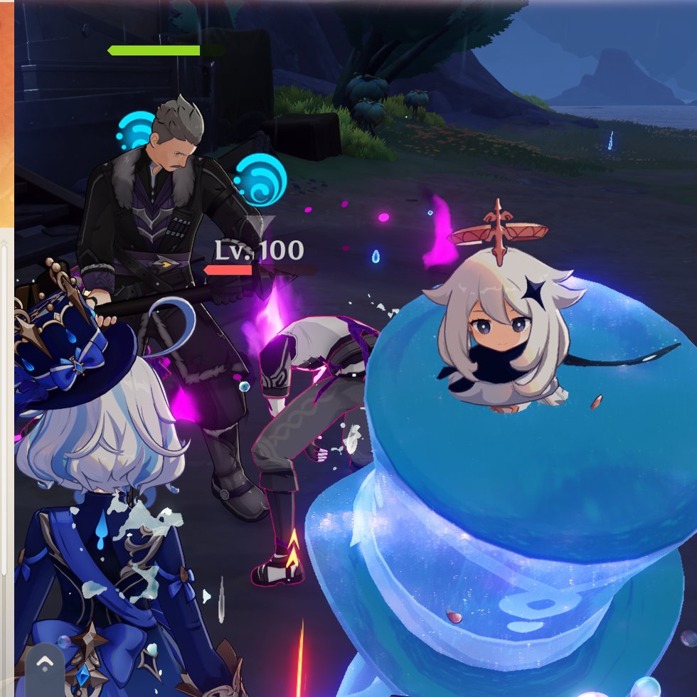 GaminFunxo's tweet photo. Wasn't expecting Paimon to have that kind of power 🤣
#GenshinImpact #genshin https://t.co/WmIR4j4WUz