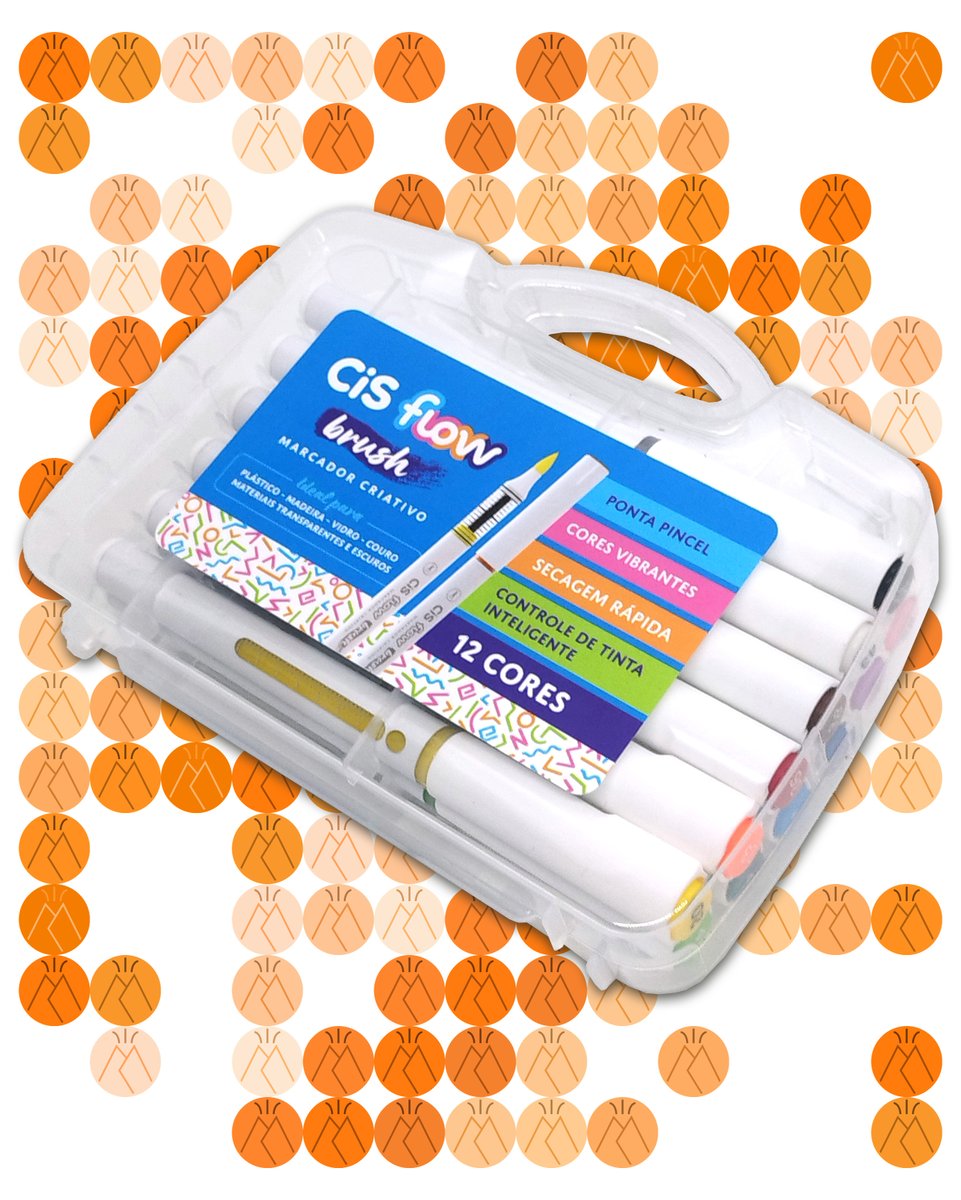 magmacor's tweet photo. 🚨 Chegou o estojo Cis Flow Brush com 12 cores tá um escândalo de praticidade e estilo! 🌈✍️ Ponta pincel ⚡ Secagem rápida 🎯 Controle de tinta inteligente 💼 E ainda vem nessa maletinha que é puro charme! #Magmacor #CiS #FlowBrush #MarcadorCriativo

https://t.co/v8FUePsnmJ https://t.co/FIrwkCJSIv