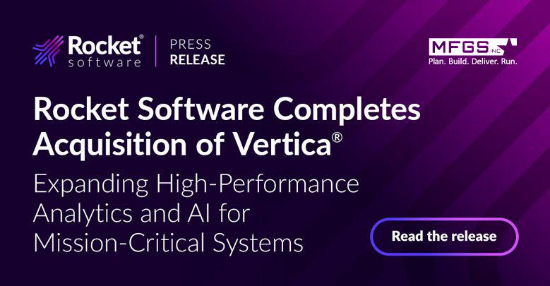 BrushSteph's tweet photo. If you're a Vertica user, you've probably seen the news: Rocket Software's acquisition is official. Here's the good part: through #MFGSinc's Rocket partnership, nothing changes for you. Vertica stays in our offering. 

Questions? Let's connect.  

🔗 https://t.co/ULVsZ3uODH https://t.co/UOCBPw6Eni