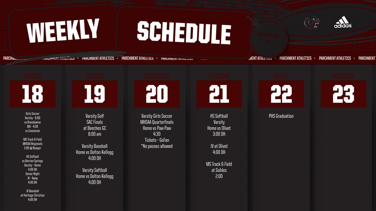 Parchment Panthers Athletics tweet media