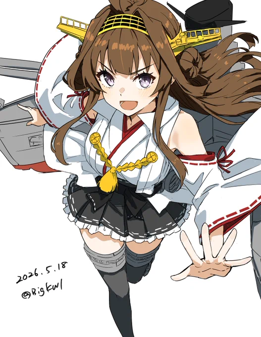 金剛 #艦これ版深夜の真剣お絵描き60分一本勝負 #艦これ版真剣お絵描き60分一本勝負_20260518