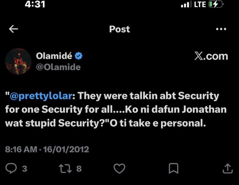 Kingprince006's tweet photo. -Adekunle Gold 

- M.I Abaga

- 9nice

-Olamide

-Toke Makinwa

All criticized GEJ, called him names and all manner of insult yet the man never arrested anyone..

Today, their tribesman is in Aso Rock doing worse but they all lost their ink..

Say No To Tribalism https://t.co/J9XdQwQ3mj