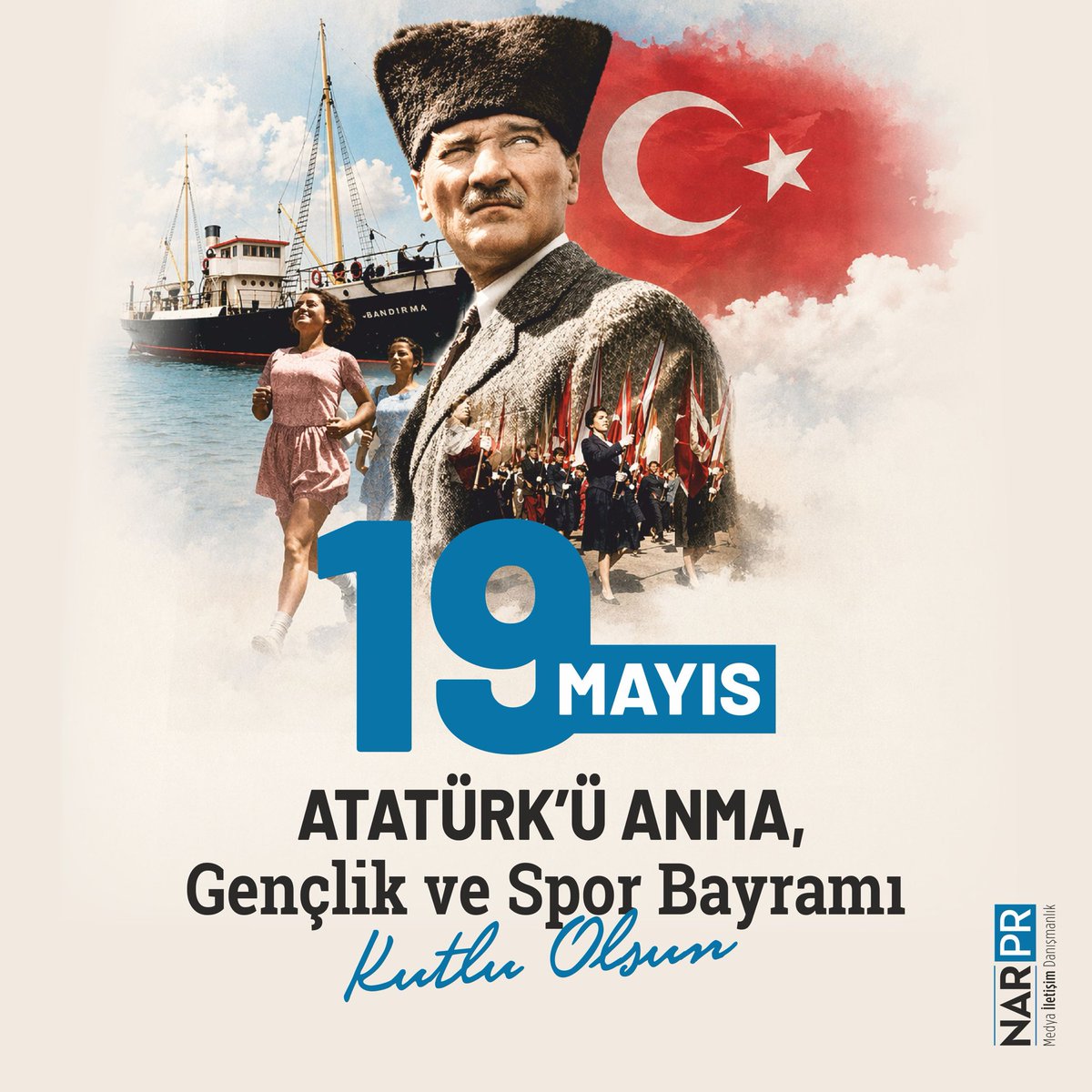 narprmedya's tweet photo. 19 Mayıs Atatürk’ü Anma Gençlik ve Spor Bayramı kutlu olsun.

#19mayısatatürküanmagençlikvesporbayramı https://t.co/E0cvqFALAL