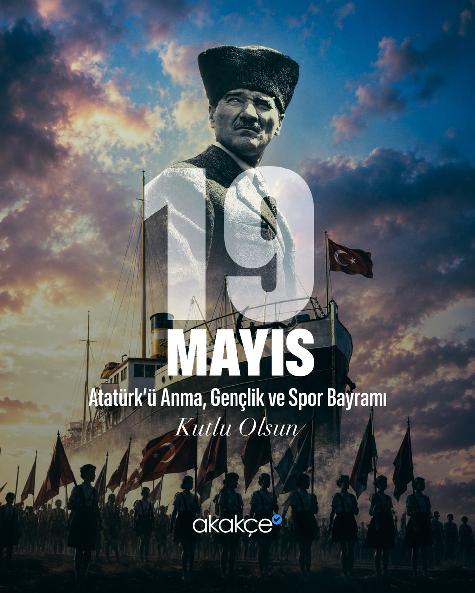 akakce's tweet photo. Bugünün gençleri, yarının temelidir!
19 Mayıs Atatürk’ü Anma, Gençlik ve Spor Bayramı kutlu olsun.

#akakçe #19mayıs #gençlikvesporbayramı https://t.co/mP0wBgtg9j