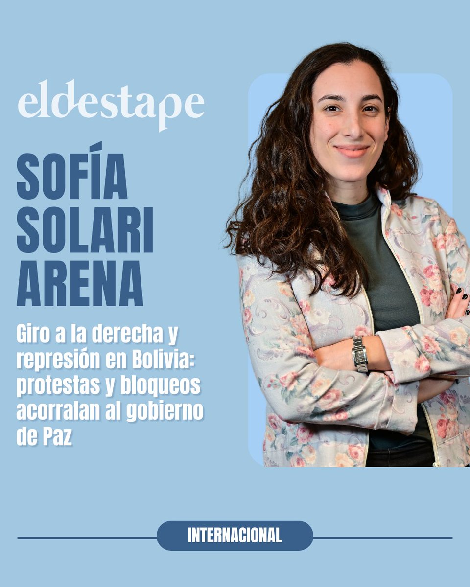 eldestapeweb's tweet photo. El ajuste y la quita de subsidios al combustible hundieron la popularidad de Paz. El evismo denuncia que los aviones enviados por el Gobierno argentino trasladan material bélico en lugar de ayuda humanitaria.

Por @sofisolariarena ✍️

Más información 👉 https://t.co/3ssclXI7Al https://t.co/QIJkzZI0UX