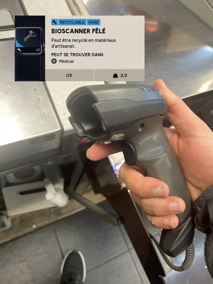 Jiinkeez's tweet photo. J’ai trouvé un bioscanner si vous en avez encore besoin pour vos ateliers 🤪😎
#arcraiders #bioscanner #wipe #taff
@ArcRaiderAlerts @ARCRaidersGame https://t.co/htWTkQ3DWf