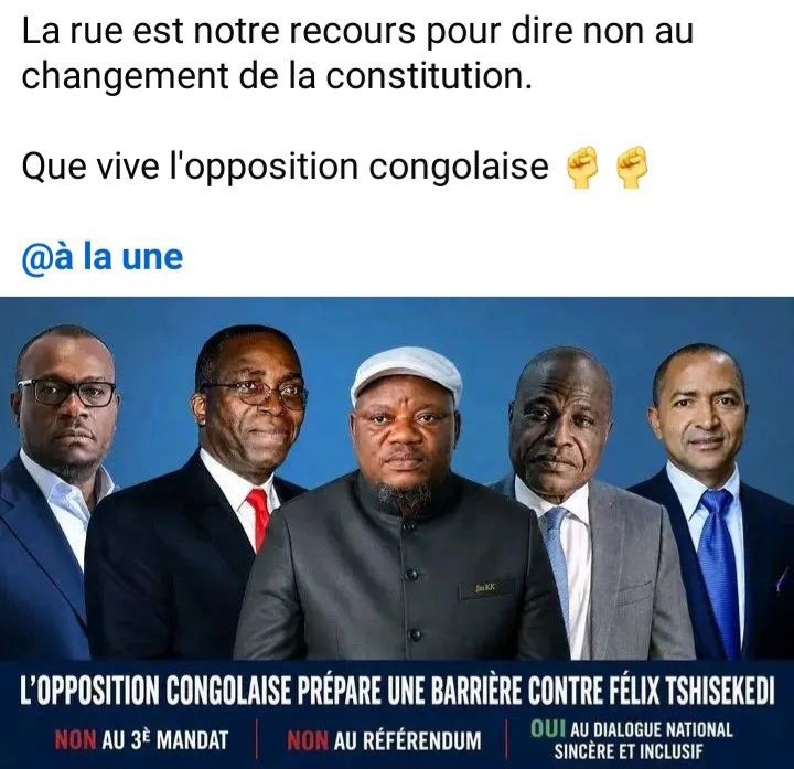 FutureJeunes's tweet photo. Bientôt là sera le combat entre le peuple Congolais et le bandit de Tshilombo Felix avec son entourage des aventuriers 👊👊✊️✊️🫶 https://t.co/eBO8uZ6CD6