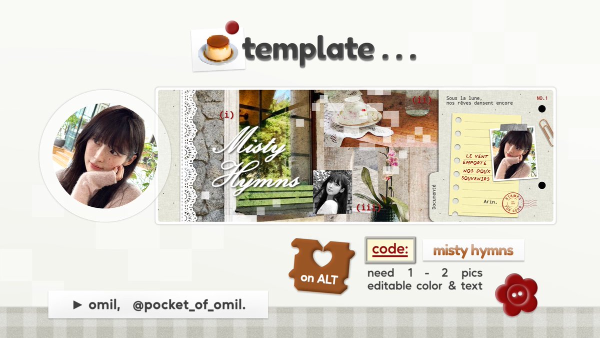 omil, template layout 📌 tweet media