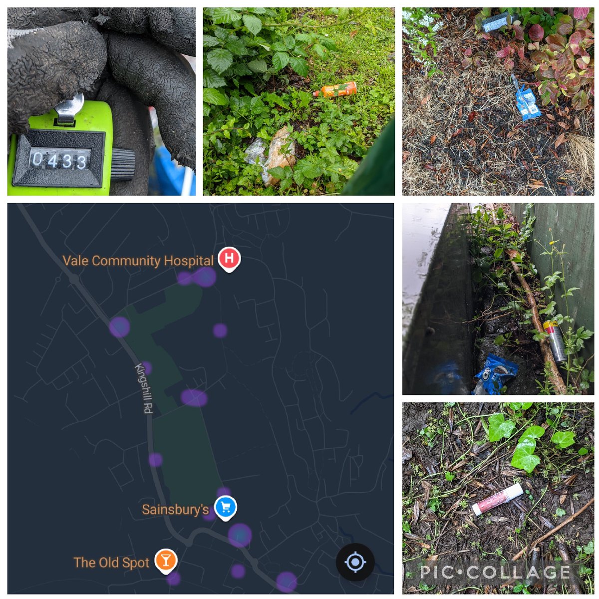 EricTorrington's tweet photo. Today's #marineconservationsociety #SourceToSea #litterpick &amp; survey came courtesy of #Dursley #litterers. Taking in usual routes 1&amp;2 delivered over 433 items to be sorted into material categories. 
See it - Pick it - Sort it. FYI @DursleyTC https://t.co/MH03EtVIWT