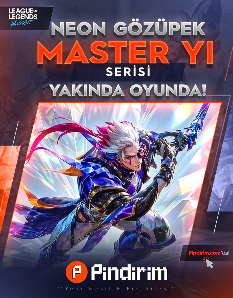 PindirimCom's tweet photo. 22 Mayıs'ta Master Yi yeni siberpunk varyantlarıyla Wild Rift'e geliyor! 🤖⚡

💙Köken
💜Tam Gaz
🦾Megakorp
👿Seri Kılıç
🏎️Neon Hızı

Kostümler için ihtiyacın olan Vahşi Çekirdek, en uygun fiyat ve anında teslimatla Pindirim’de!

🔗 https://t.co/cBdgiDTeT9 https://t.co/DQxWrkosnd