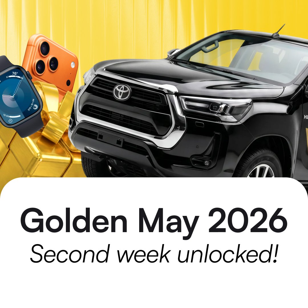 headway_world's tweet photo. 🎮 Golden May: Second week unlocked! 

Golden May is gaining speed, and you're getting more and more tickets. Amazing results!👏

But don’t get too comfortable – the days are running fast. Continue trading and crushing tasks to multiply your chances to win 🎟

Keep playing! Maybe you will get a new iPhone or even a Toyota pickup🎁

👉  Join the contest now https://t.co/FeW7bC2cOj

#Headway #Forex #Trading