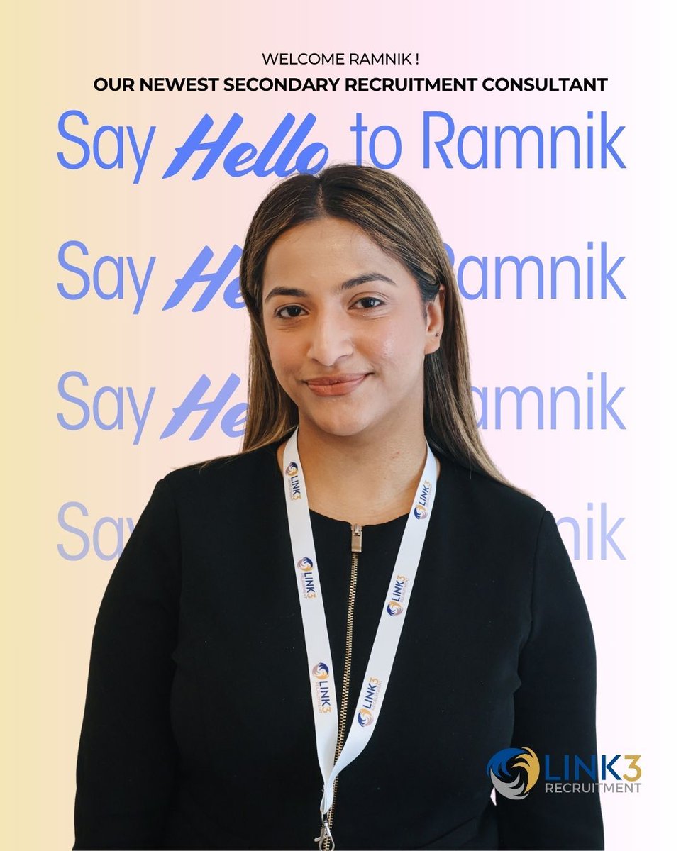 Link3Rec's tweet photo. A warm welcome to Ramnik Shergill to the Link3 team! 👏 

Her strong recruitment experience and drive makes her a fantastic addition to the team, and we’re excited to have her on board. 💼🌟 https://t.co/MW2LcnJWr8