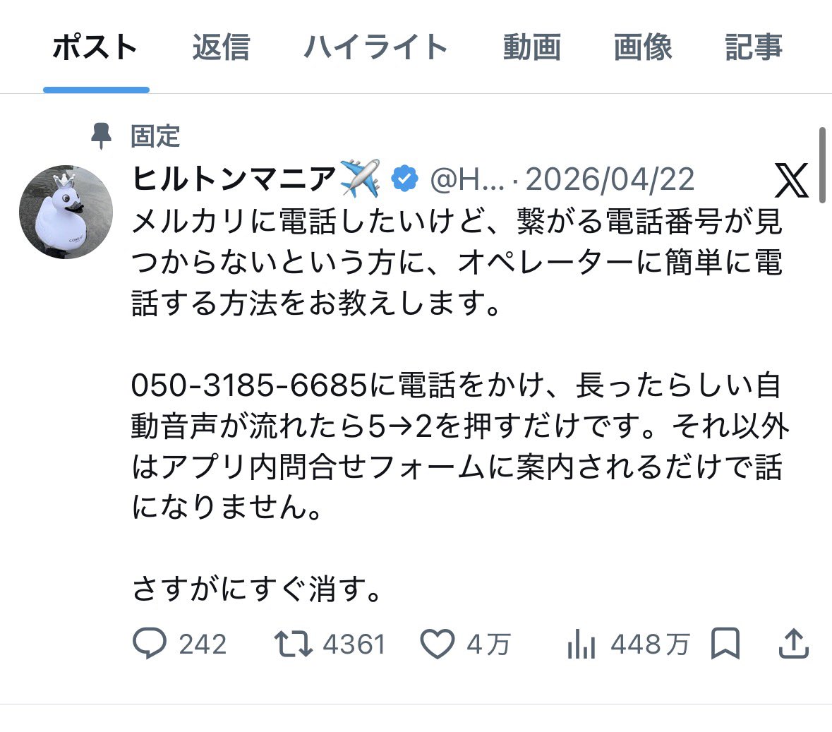 ヒルトンマニア✈️ tweet media
