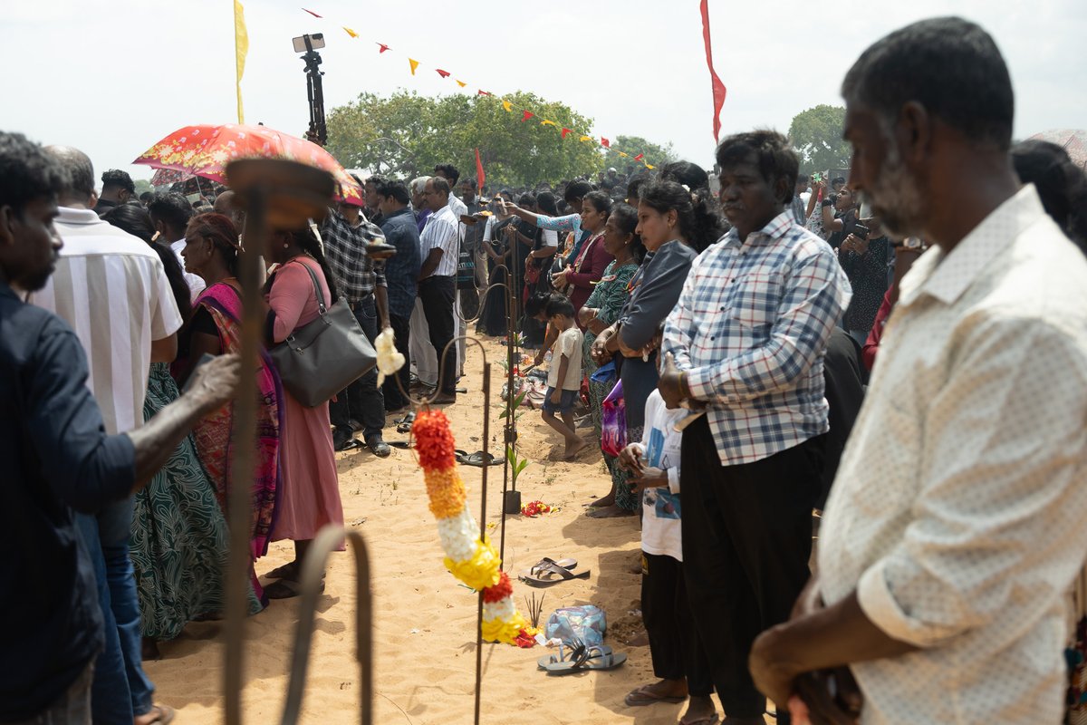 TamilGuardian's tweet photo. 📸In Pictures -  Tamil Genocide Remembrance Day commemorated in Mullivaikkal

Thousands of Tamils gathered at Mullivaikkal commemoration ground this morning to mark Tamil Genocide Remembrance Day.

This year marks 17 years since Sri Lanka's genocidal offensive that left an estimated 169,796 Tamils unaccounted for and presumed dead.

17 years on, the Tamil nation continues to commemorate the genocide and demand justice and accountability for Sri Lanka's crimes.

More photographs ⬇️
https://t.co/vePDfFIgjT