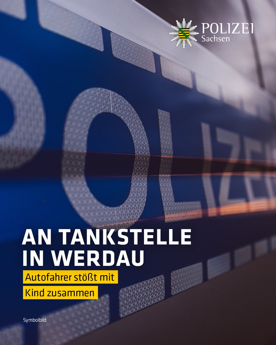 PolizeiSachsen's tweet photo. Sonntagnachmittag meldete ein Mann im Polizeirevier einen Unfall nach, der am frühen Nachmittag an der Tankstelle in #Werdau passiert war.
Diese und weitere Meldungen der Polizeidirektion #Zwickau: https://t.co/XDGHy1YSQY https://t.co/lUQuaQaAUW