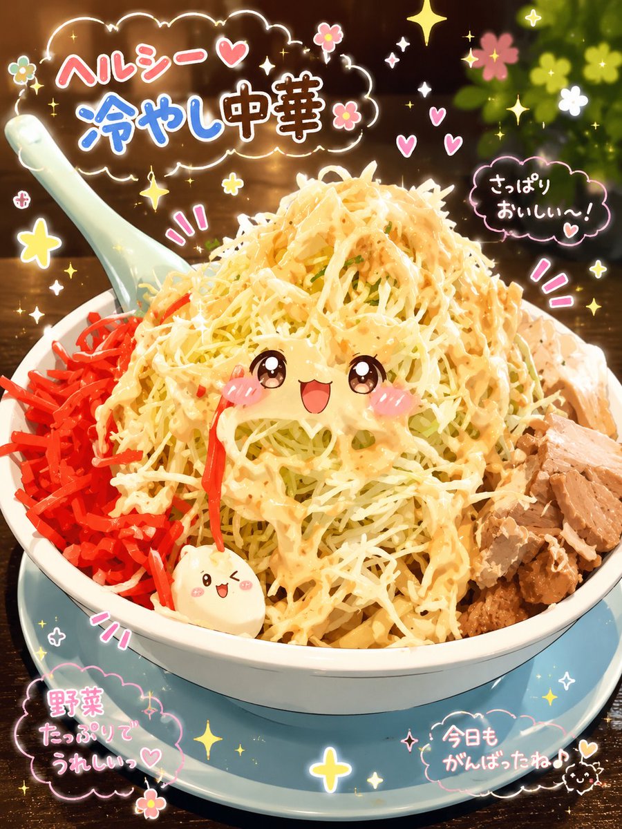 WANIMA Summer Trap!! 冷やし中華皿 レア 限定 非売品 今週も弐豚さんの冷やし中華✨ 限定トッピングのとりささみも🐔 今日は