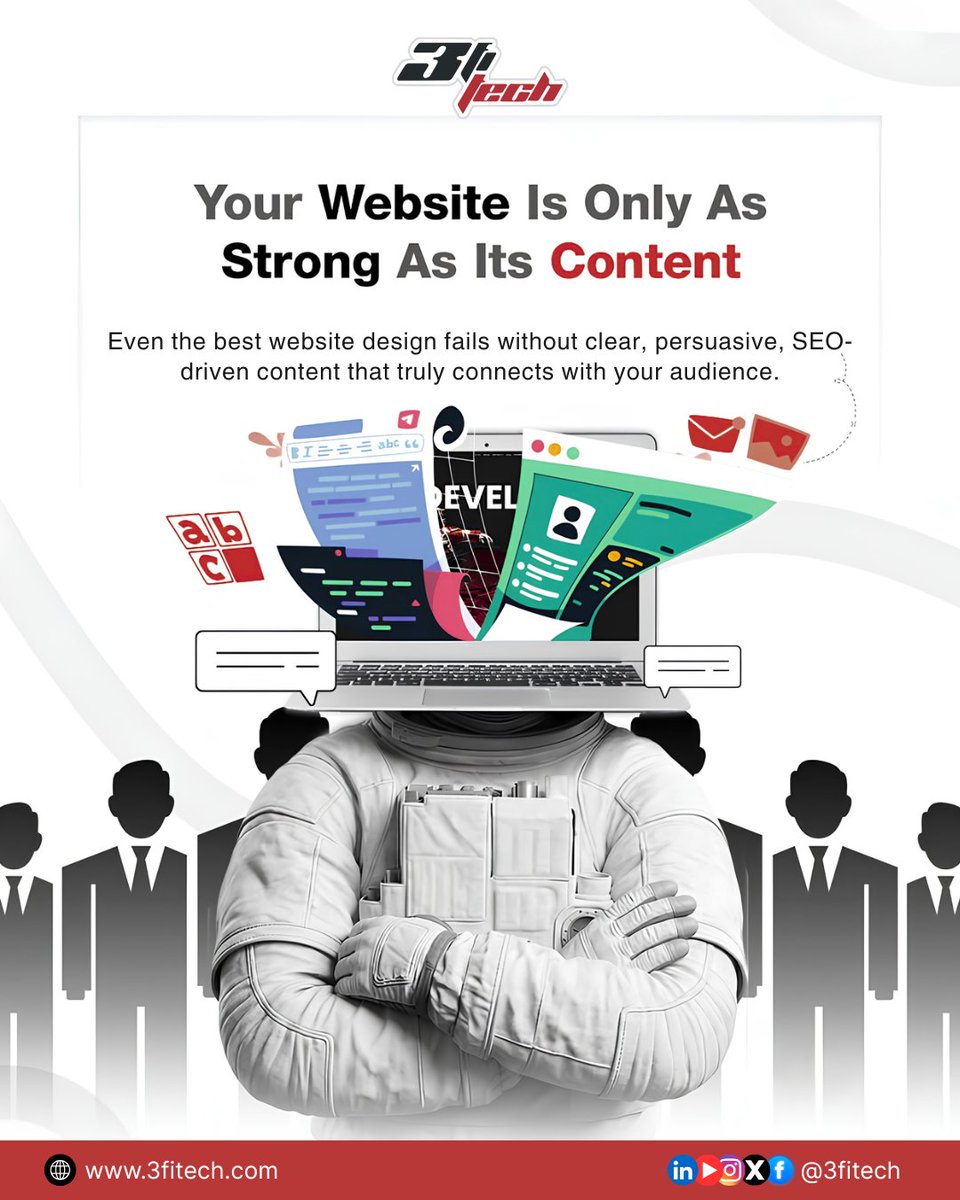 3fitech's tweet photo. Your website is only as strong as its content. 🚀
SEO-focused content = Better rankings + More engagement + More conversions.
Grow your digital presence with @3fitech💻

#SEO #ContentMarketing #WebsiteDevelopment #DigitalMarketing #BusinessGrowth #WebDesign #Marketing #3FiTech https://t.co/Xyrdpo80Oi