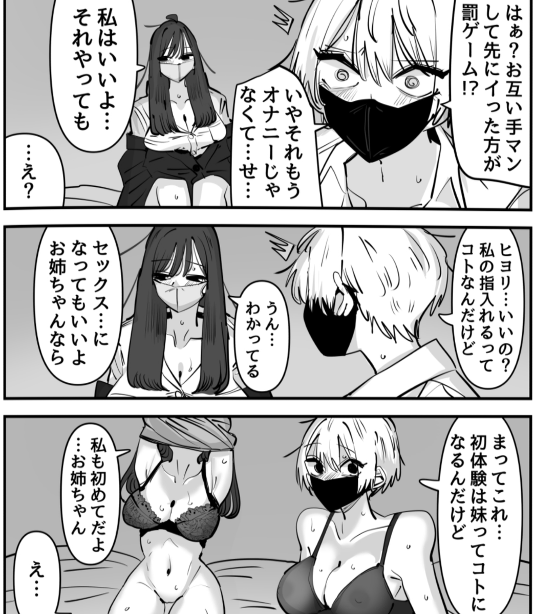 今日の進捗です、姉妹でオナニー配信してる様子です 