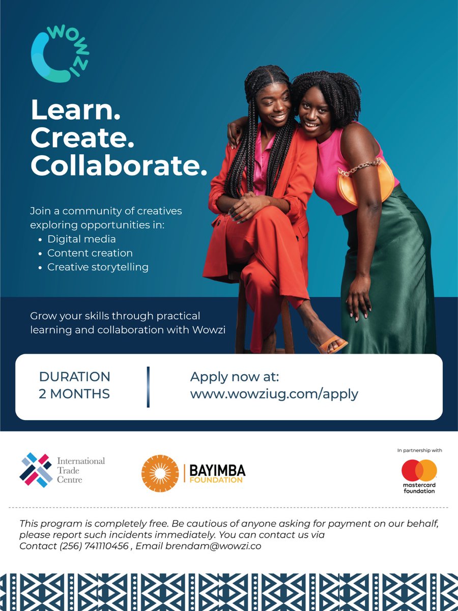 samarahdigital's tweet photo. Uganda are you ready to trend? 
Calling outbfor young ladies intrested in digital and influencer marketing careers... Apply here! https://t.co/aAXUrjMNtV
#creators #digitalmarketing #Wowziug https://t.co/oxjkKHYCDR