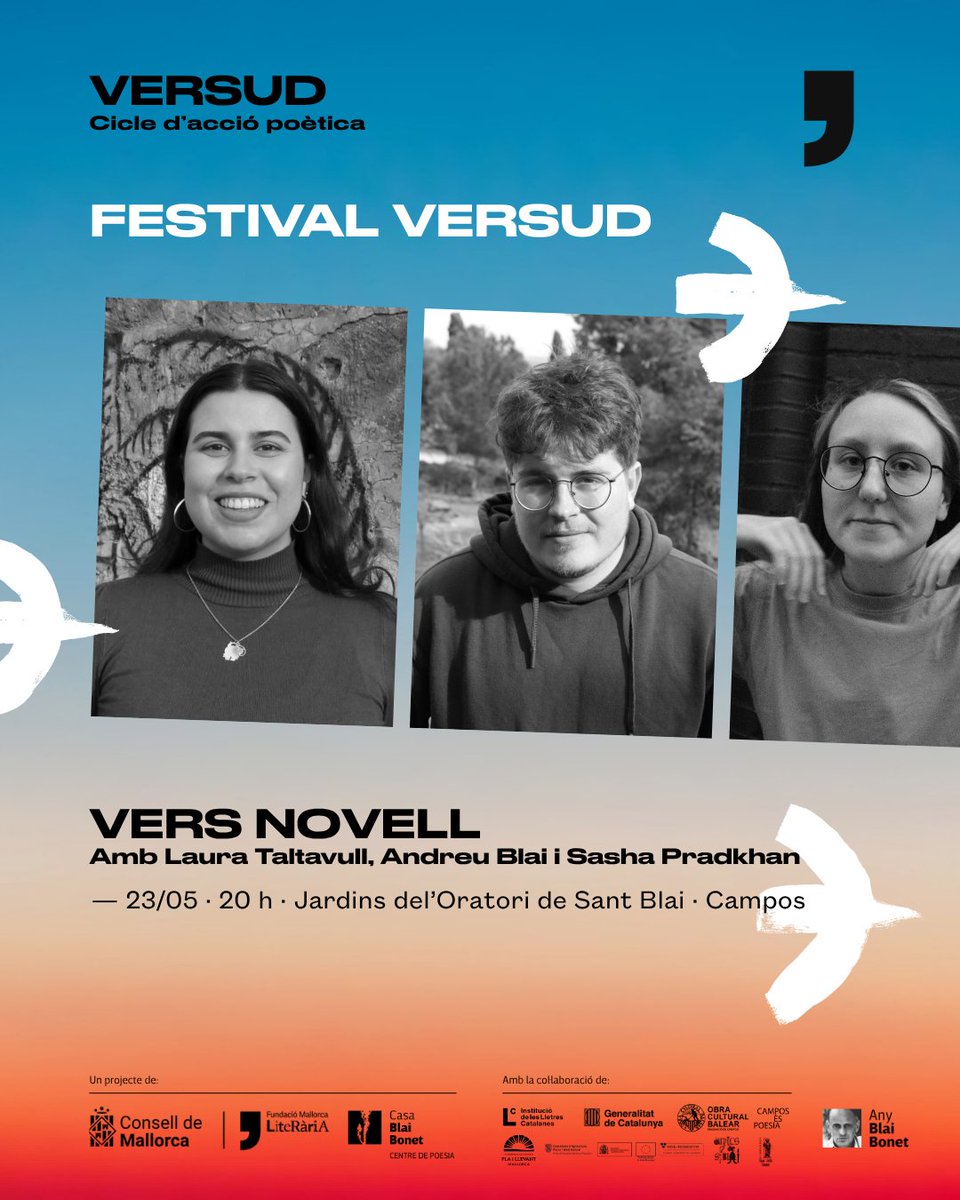 mcaliteraria's tweet photo. ✨ Versud torna a l'Oratori de Sant Blai amb el concert de MAR PUJOL i el recital 'Vers novell', amb Laura Taltavull, Andreu Blai i Sasha Pradkhan.

Serà el proper dissabte 23 de maig en col·laboració amb el cicle Campos és Poesia.
 
🎟 Entrades a https://t.co/7MixJMMe9L https://t.co/NE6u35mKkS