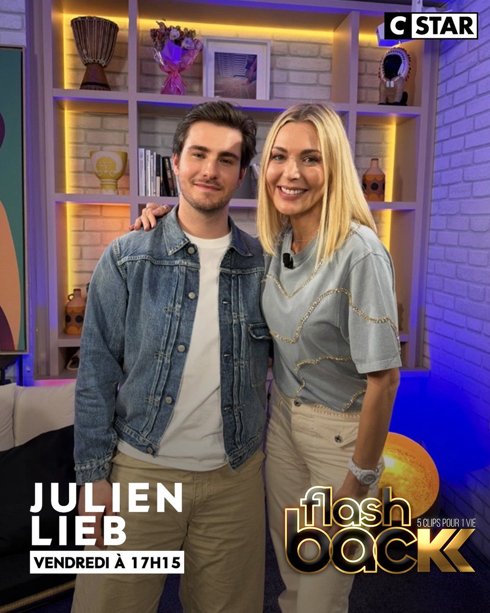 CStar's tweet photo. Julien Lieb est l’invité de Nathalie Dartois dans Flashback ✨ 

Une personnalité, 5 clips, une vie.  

📅 Vendredi à 17h15 sur @CSTAR https://t.co/bCfPDf29EW