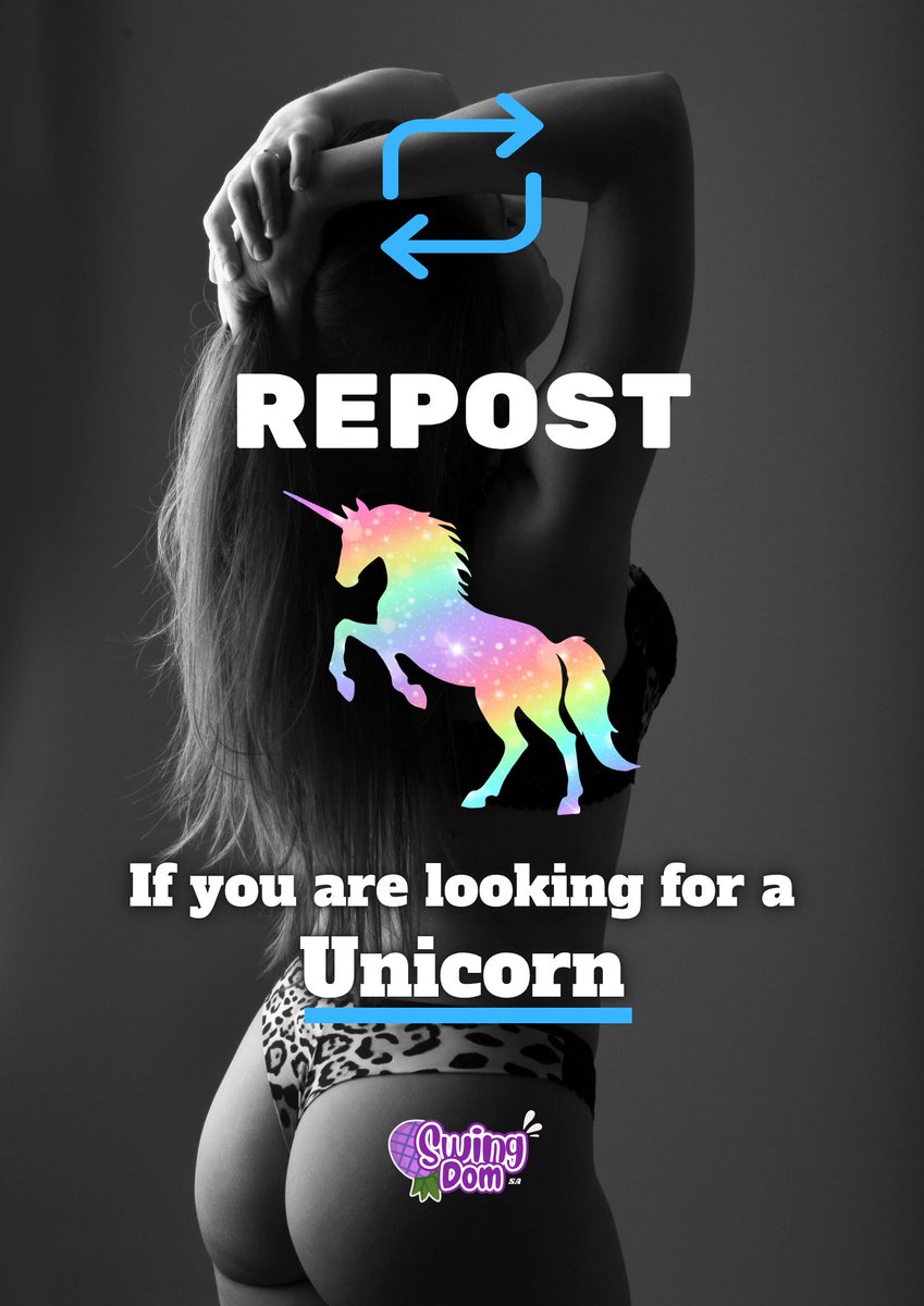 SwingdomSA's tweet photo. Are unicorns really rare? 

🔁 Repost this so we can find them 💜

🦄 Unicorns - raise your hands in the comments or check out the couples who reposted this https://t.co/k20ZJuZx0B