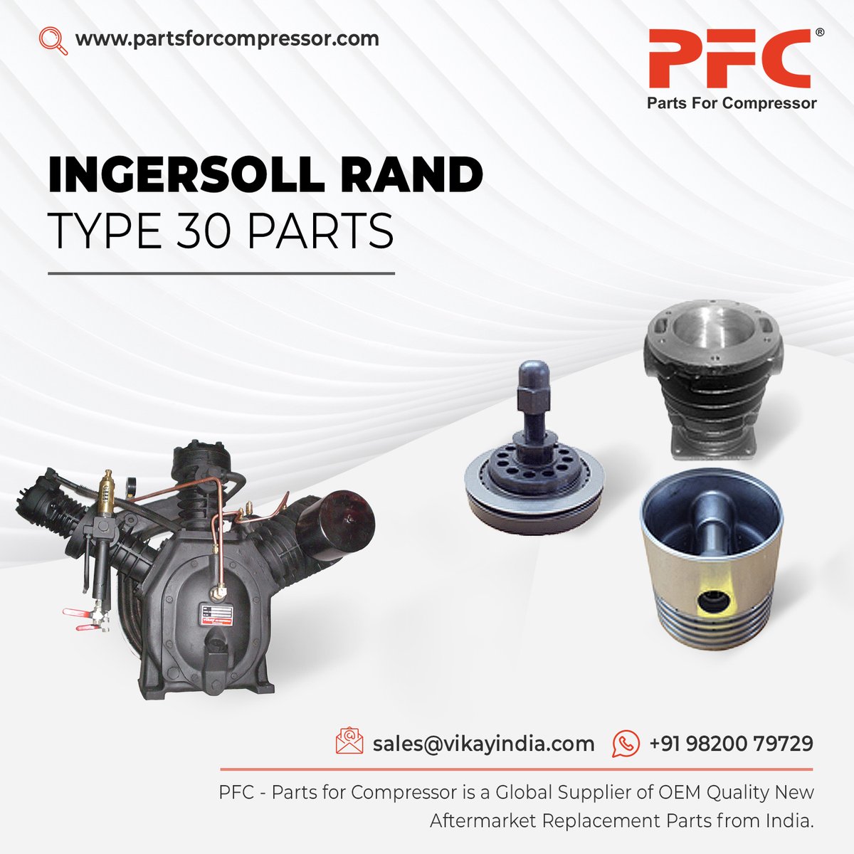 PartsForComp's tweet photo. PFC - Parts for Compressor is a Global supplier of OEM Quality New Aftermarket Replacement Spare Parts from India. We deliver parts worldwide which are equivalent to original equipment performance from India.

Product Link: https://t.co/avQReZWksz
Email: sales@vikayindia.com https://t.co/BLoLpj3vJK