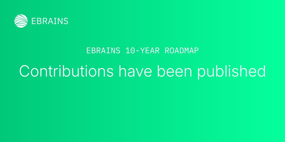 EBRAINS_eu's tweet photo. EBRAINS has released the Roadmap 2026–2036 community contributions ahead of the Strategy Symposium taking place in Munich on 21-22 May 2026.

The published volume brings together 139 accepted proposals from across 27 countries and the wider European digital neuroscience community, as a result of a broad bottom-up consultation launched in November 2025. 

Read more: https://t.co/cXM3r6Dhjd